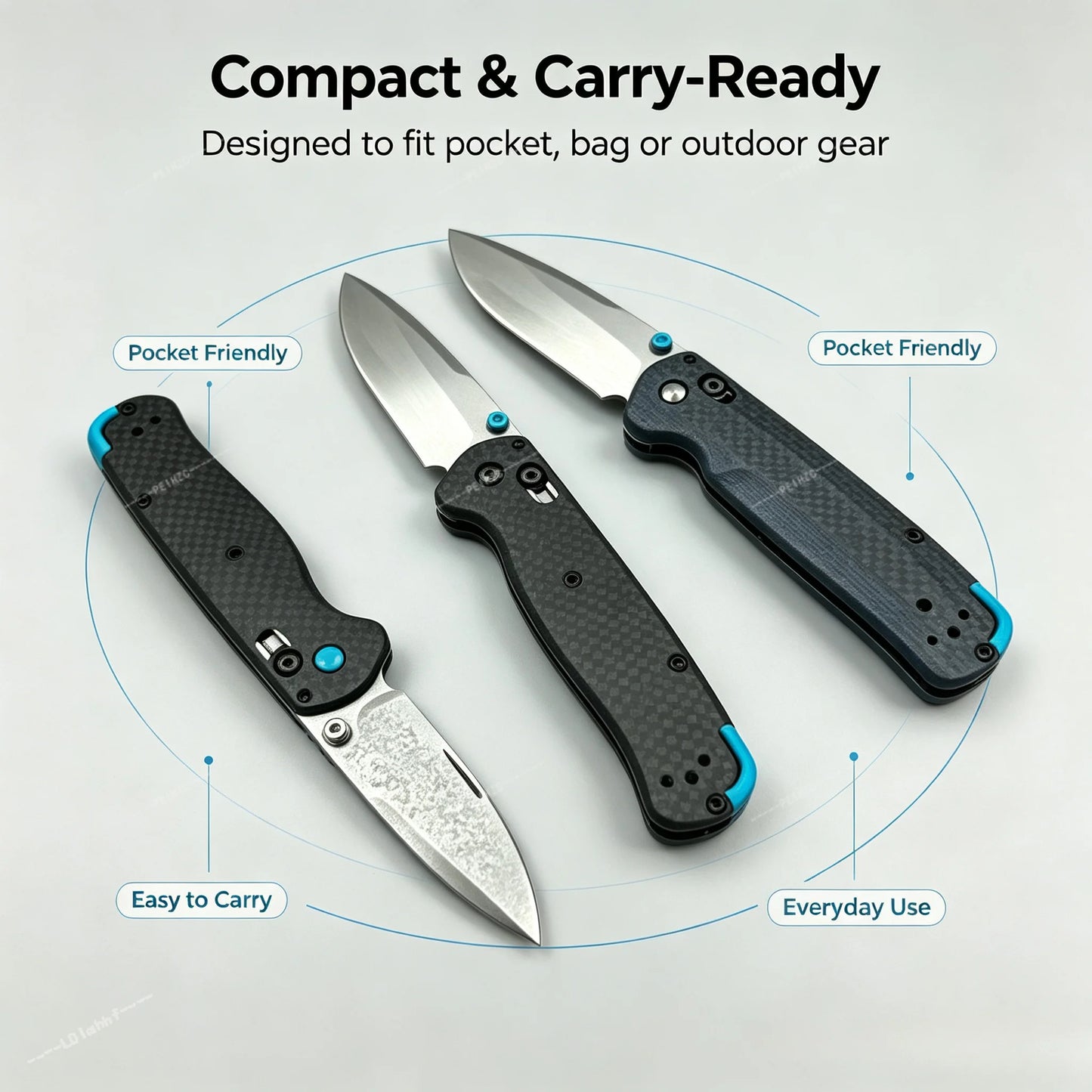 BM 485+535 Portable Multi-functional Tool - Compact EDC Pocket Knife, Featuring Ergonomic Handle, Lightweight and Durable, Suitable for Camping and Fishing.