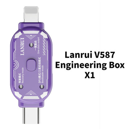 Lanrui V587 Dual-port Engineering Box One Key Enter DFU Bootloader Recovery Mode for IOS Android Phone Reflash Flashing Tools