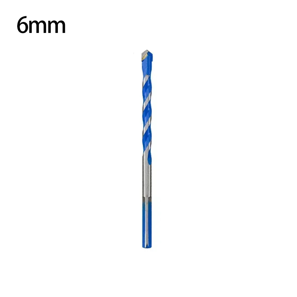 Blue Multifunction Carbide Masonry Drill Bit,Triangle Shank Tile & Concrete Drill Bits for Ceramic, Brick, Glass & Wood Drilling