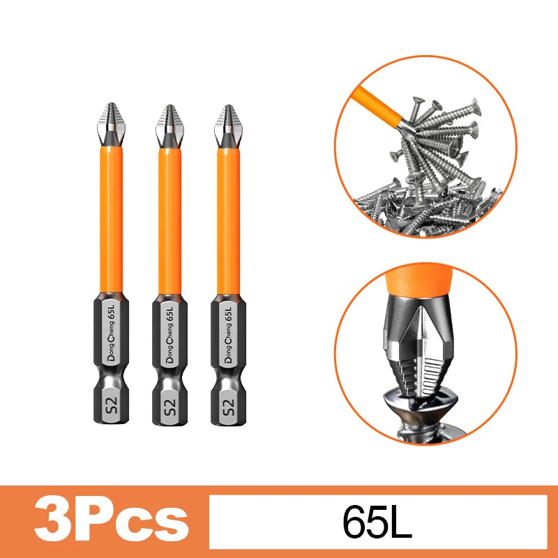 Anti Slip Bits Magnetic Screwdriver Bit Set S2 Alloy Steel Impact Resistance Hex Shank Alloy Steel Bits Suitable for Power Tools