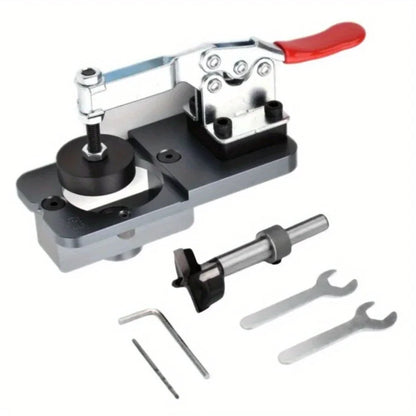 35mm Hinge Boring Jig Kit - Concealed Hinge Drilling Guide Jig - Aluminum Alloy Hinge Hole Opener Template Puncher Locator