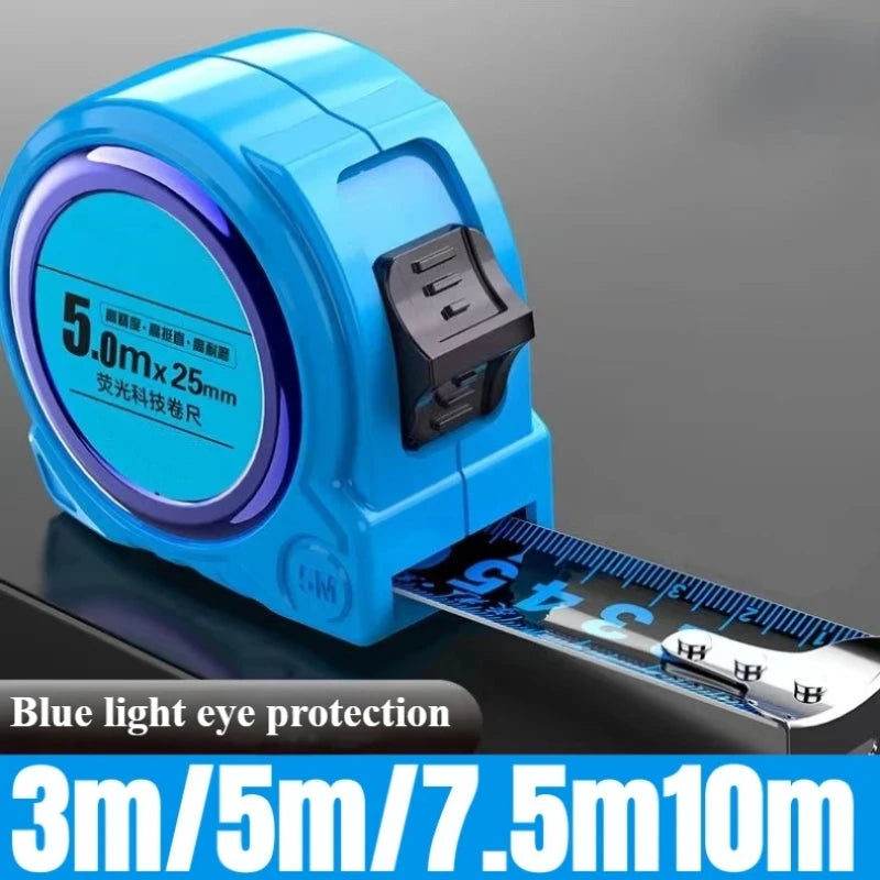 3M/5/10M New high-precision tape measure thickened and wear-resistant telescopic blue light eye protection measuring tool