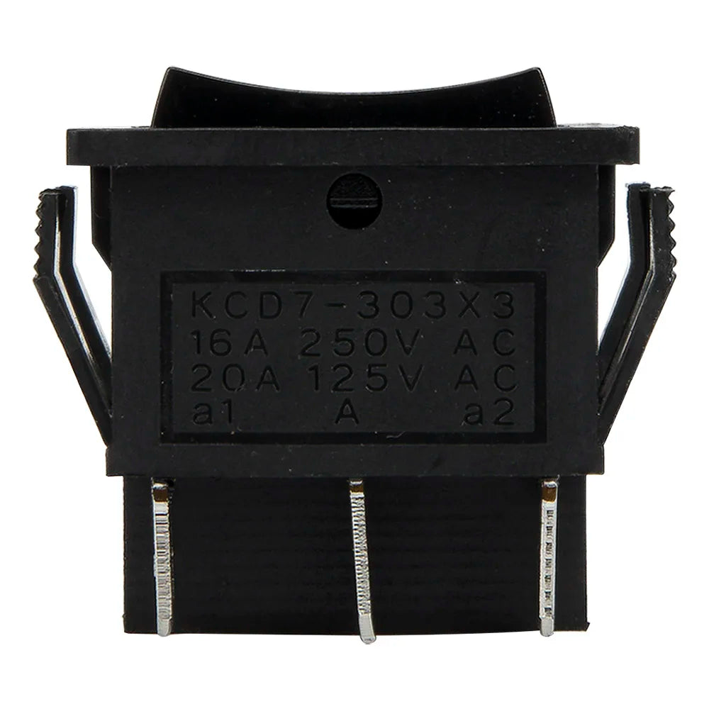 KCD7-303 perforate 28 x 31 mm 9 pin ON - OFF - ON boat rocker switch power switch