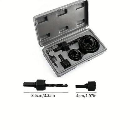 11Pcs Hole Saw Kit Durable Carbon Steel Metal Circle Power Drill Hole Cutter for Wood PVC and Plastic