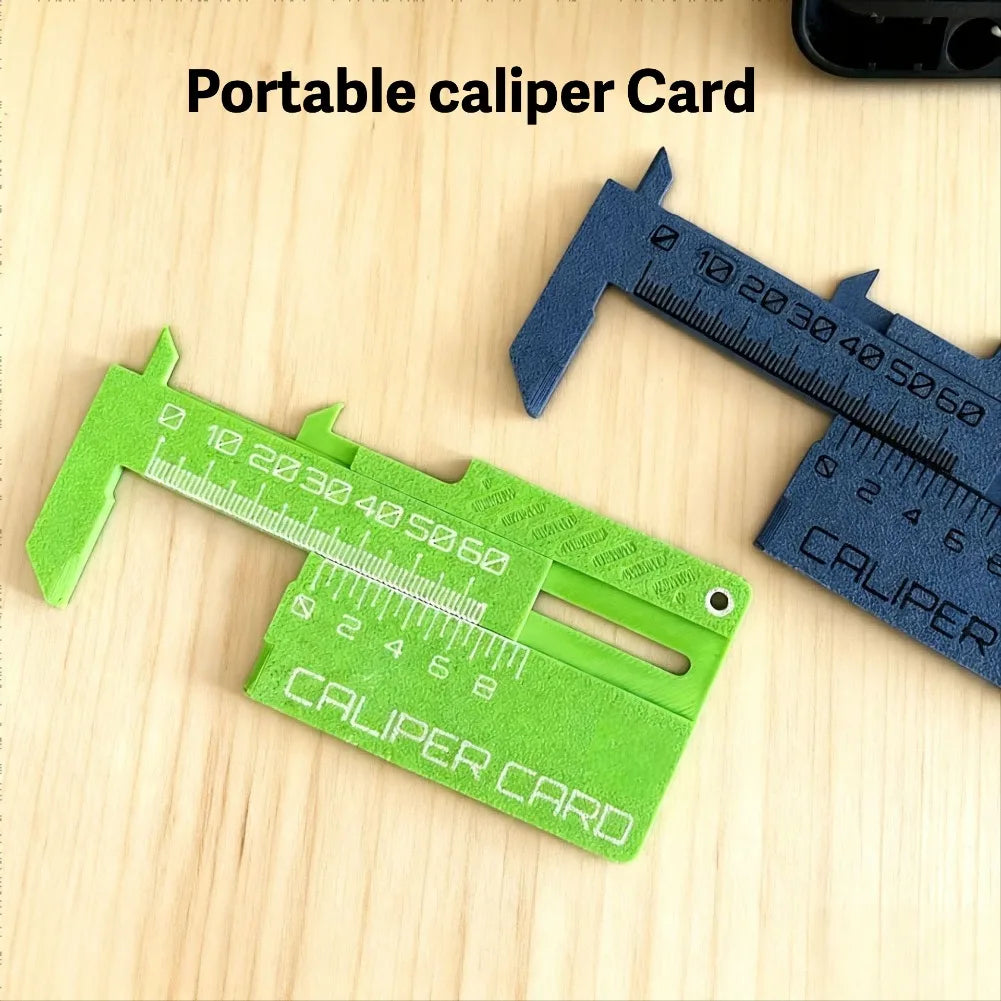 0-80mm High Precision Card Type Vernier Caliper 3D Printing Lightweight Scratch Resistant PLA Portable Caliper Card DIY Model