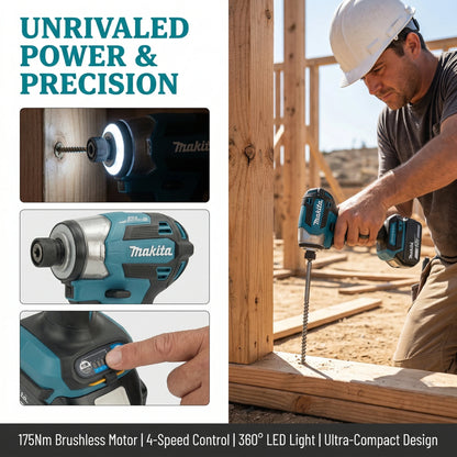 2026 Makita DTD173 18V Cordless Impact Driver BL Brushless Motor Electric Drill Wood/Bolt/T-Mode Rechargeable Power Tools