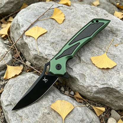 Huaao GC003 Folding Knife High Hardness Blade T6 Aluminum Inlaid Carbon Fiber Handle Jungle Exploration Wilderness Camping Outdoor Hiking Multi Functional Practical Tool