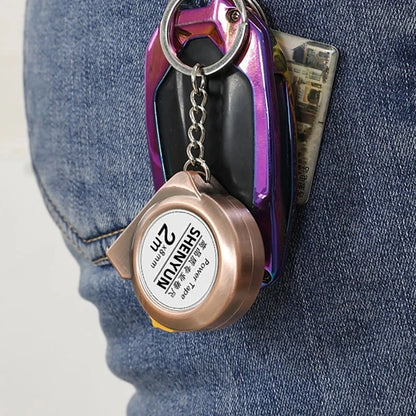 Portable mini Tape Measure Small Household Measuring Tape Retractable 2M Mild Steel Key Chain Tape Measure mini Measuring Tools