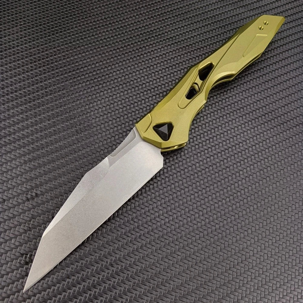 7650 Folding Knife CPM154 Blade Aluminum Handle EDC Portable Outdoor Multi-functional Practical Tool Hiking Camping Mountaineering Wild Exploration Carry Gear