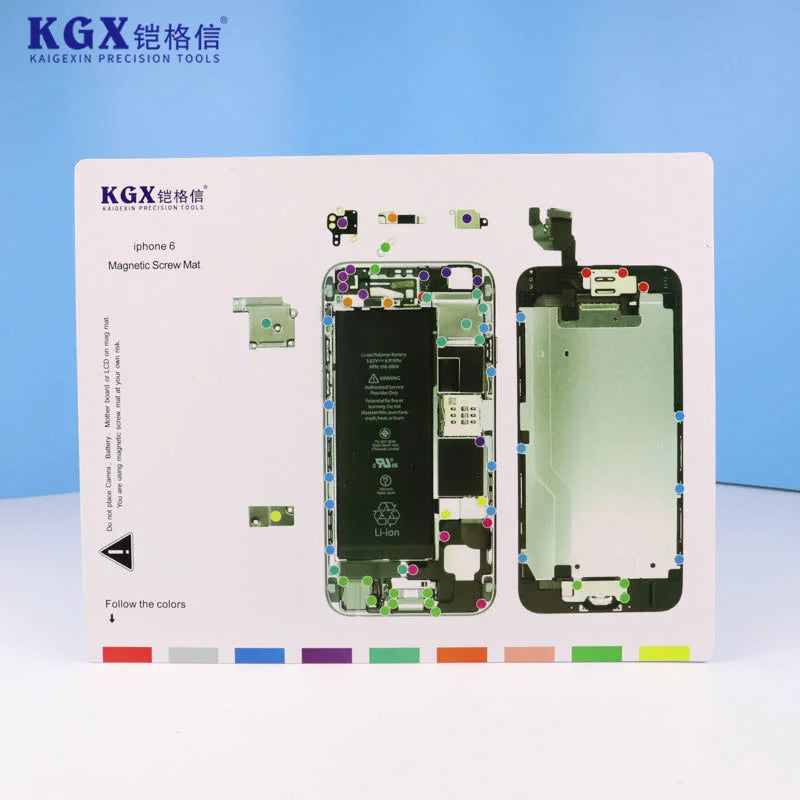 KGX Screw Storage Magnetic Pad Screw Memory Mat For iP X-15 ProMax Storage Screw Memory Positioning Maintenance Work Pad