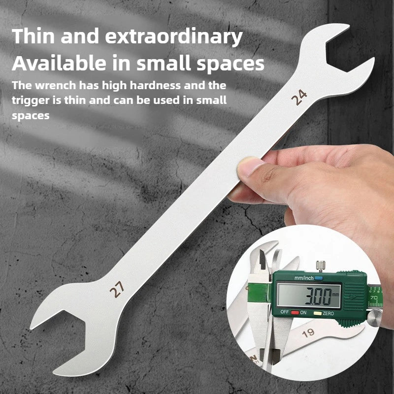 Ultrathin Thin Wrench Large Opening Dual Purpose Wrench Thin Dual Purpose Wrench 5.5-11mm 12-16mm 17-22mm 3PCS Hardware Tool