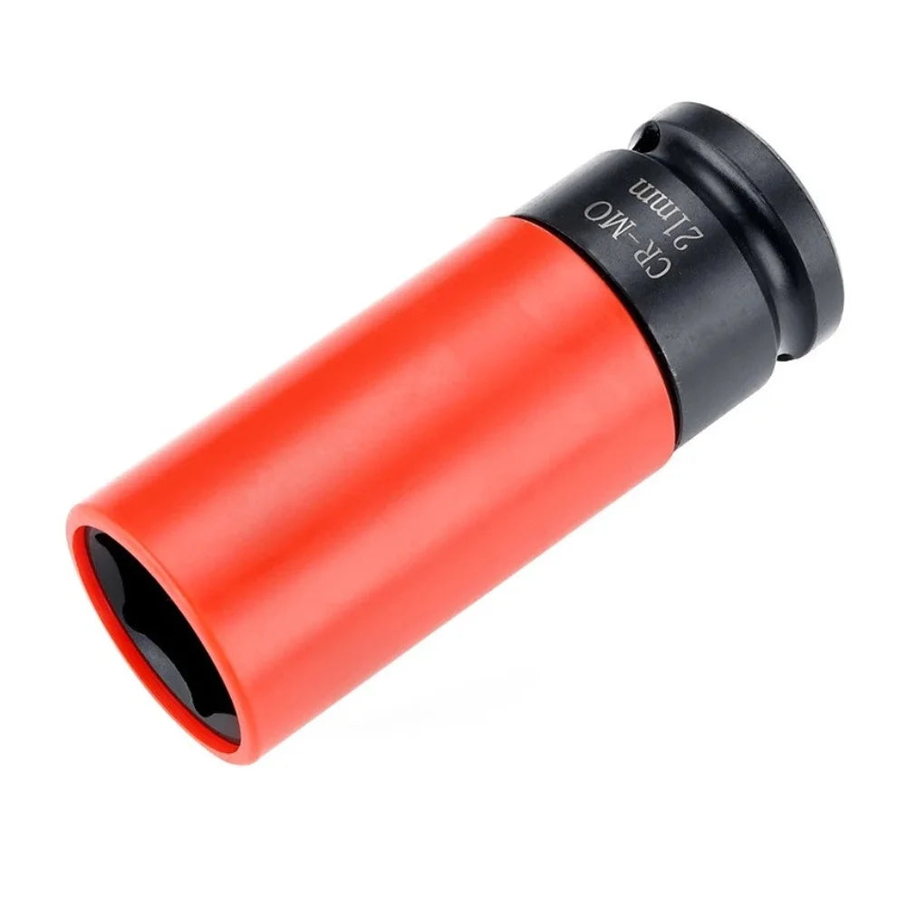 17/19/21mm Hex Sockets Pneumatic Wrench Tire Screw Sleeve Drive Wheel Protector Impact 1/2 Inch Sleeve Nut Socket Tool
