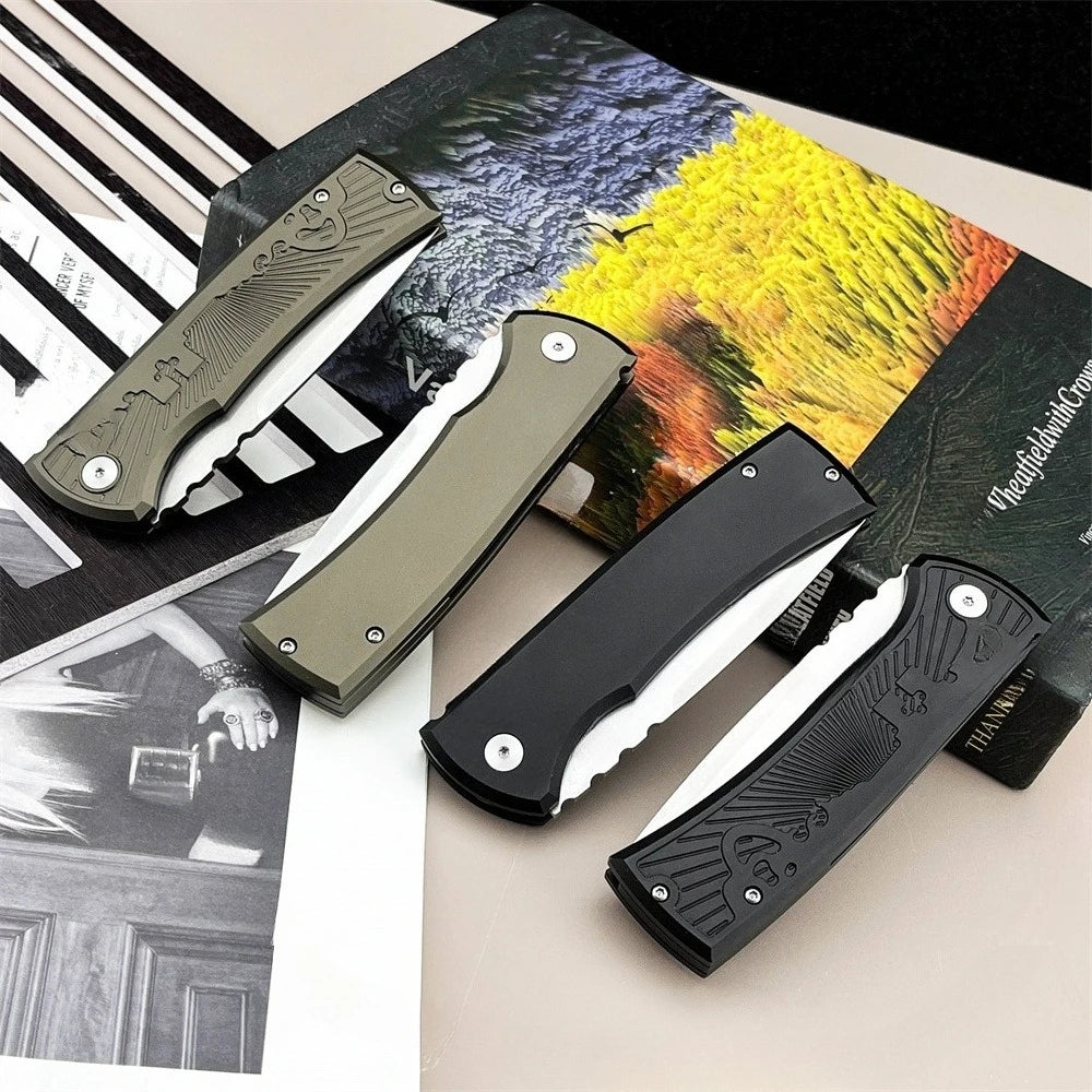 High-Quality 229 Pocket Folding Knife with D2 Blade and T6 Aluminum Handle—EDC, Camping, Outdoor, Pocket Knife for Exploration, Cutting, Mountaineering, Rescue, Fishing, Hiking, and More—Multipurpose Tool and Gift