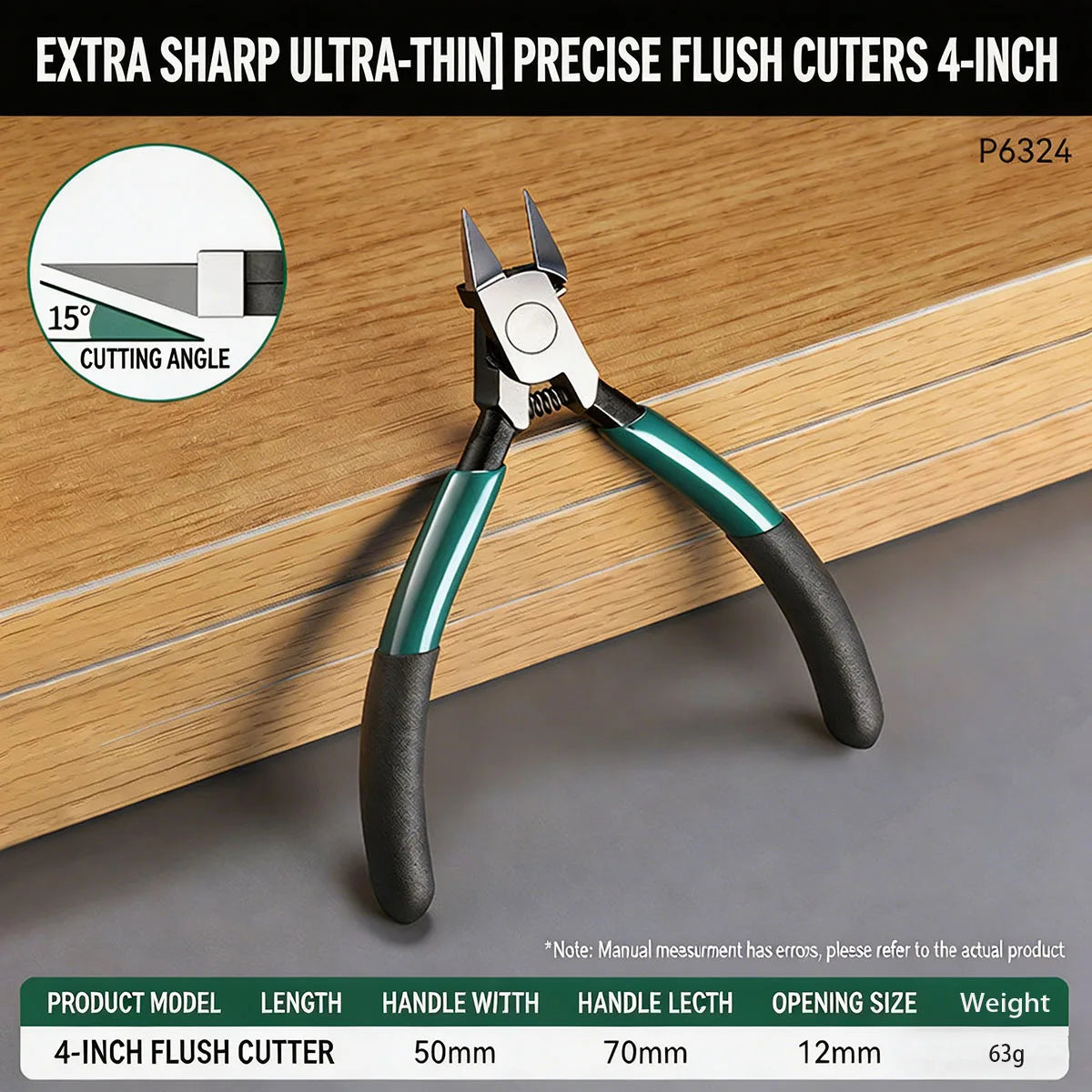 Industrial Ultra Thin Sharp Tip Diagonal Pliers High Hardness Side Cutter Electrician Wire Snips for Electronic Model Repair