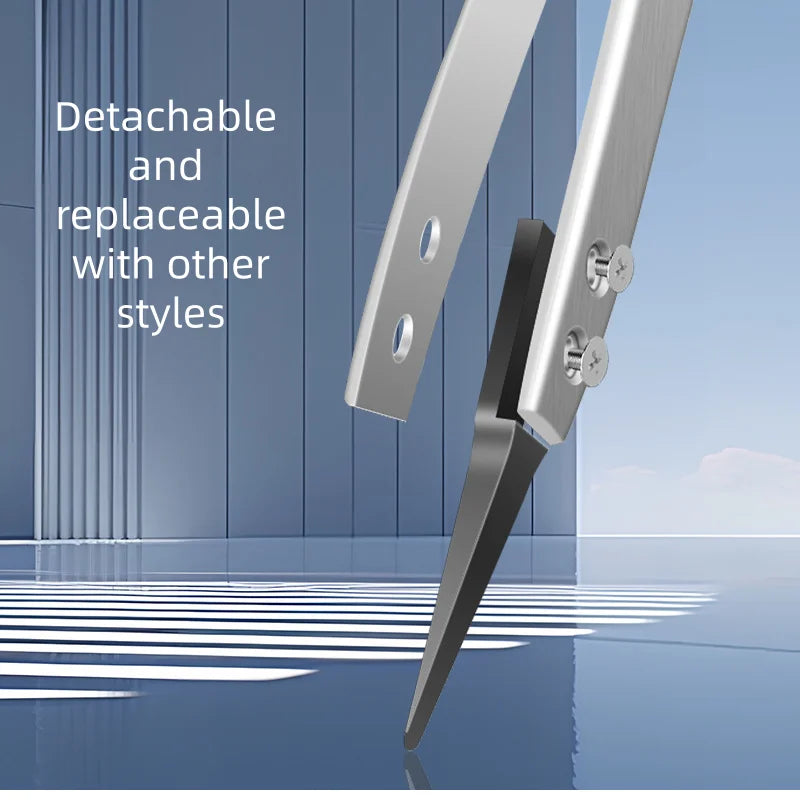 1pc ESD-259 Stainless Steel Precision Pliers-Precision Anti-Static Carbon Fiber Tweezers,Used For Crafts,Jewelry,Electronics