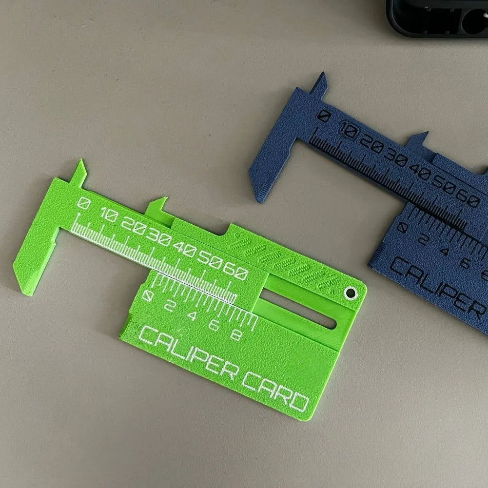 0-80mm High Precision Card Type Vernier Caliper 3D Printing Lightweight Scratch Resistant PLA Portable Caliper Card DIY Model