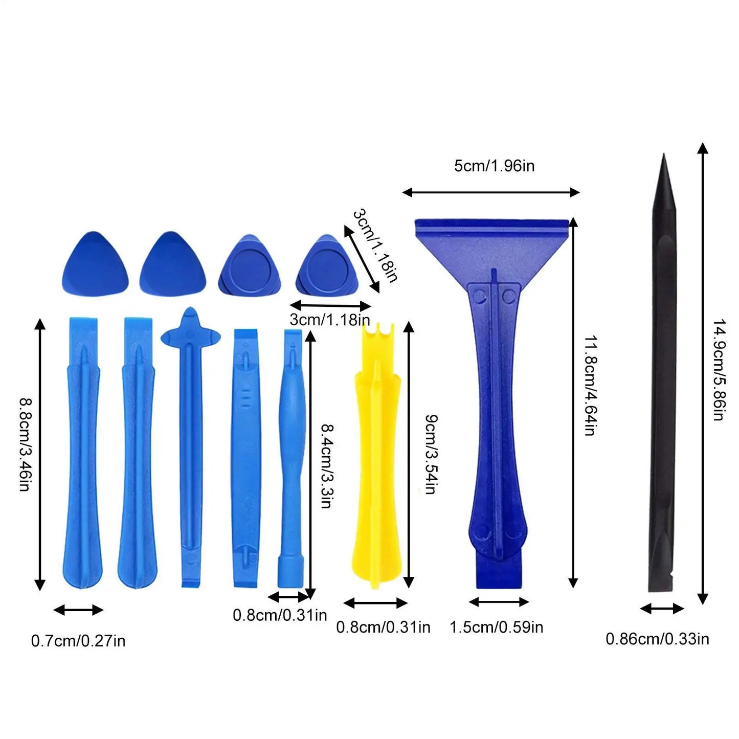 12Pcs Universal Plastic Spudger Pry Tools Shovel Phone Screen Opening assistant Tools Repair Kit For portable Laptop Repair tool