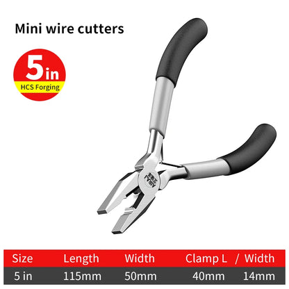 Mini Pliers Diagonal Pliers Round Bent Needle Nose Cutter Handcraft Beading Insulated Plier for DIY Small Jewelry Pliers Tools