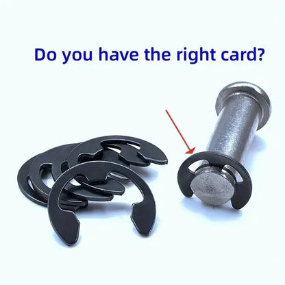 120PCS Black Stainless Steel Retaining Circlip Set Snap Ring E-Clip Washer Assortment for Shaft Fastener M1.5-M10