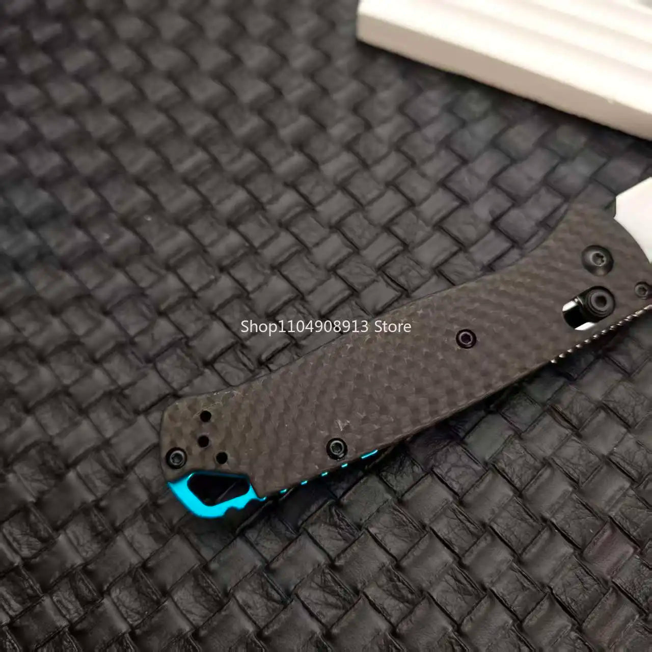 535-3 Survival Utility BM Folding Pocket Knife Multi-purpose Carbon Fiber Handle Camping Bushcraft Hiking EDC Tools Jackknife