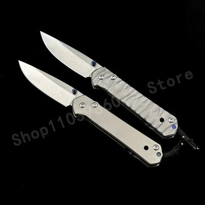 Titanium Alloy Folding Knife Hardened D2 Steel Blade Vehicle Window Breaker Rescue Tool Hiking Equipment Field Survival Knife