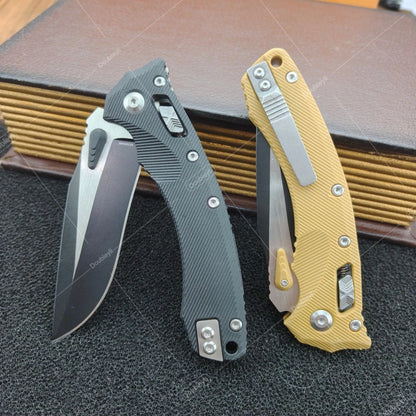 Lightweight EDC Outdoor Adventure MSI Folding Knife with Nylon Fiber Handle, Hiking Jungle Pocket Knife, Rope Cutter, Fruit Knife