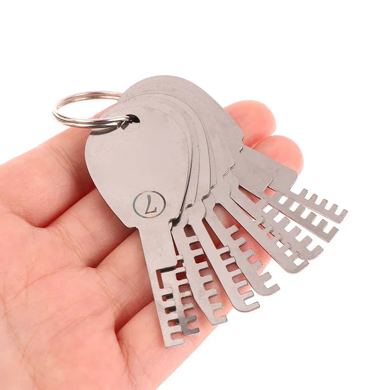 HUK  Tools Stainless Steel Comb Lock 9in1 Full Set Repair Tool