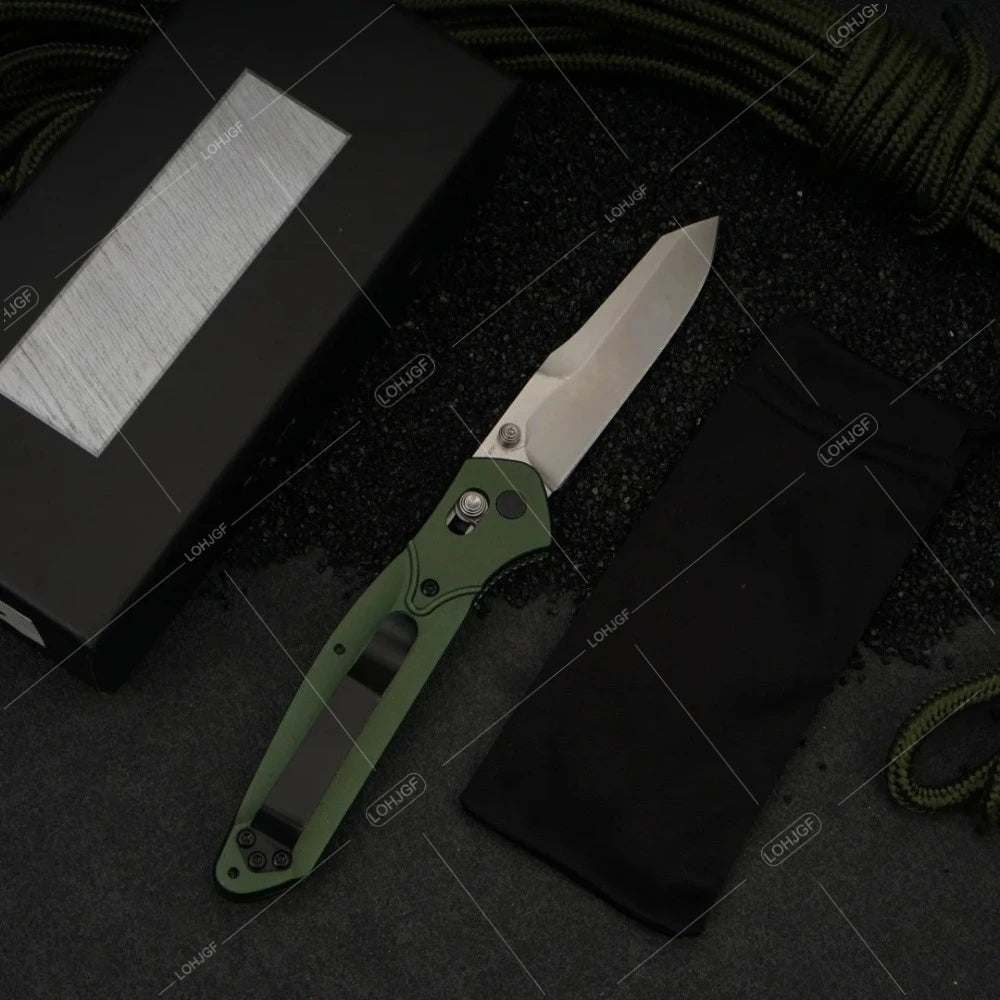 Osborne S30V Satin Plain Blade BM 940 Folding Knife with Pocket Clip High-quality Outdoor Preferred Picnic Cutting Knives