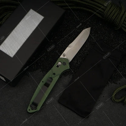 Osborne S30V Satin Plain Blade BM 940 Folding Knife with Pocket Clip High-quality Outdoor Preferred Picnic Cutting Knives
