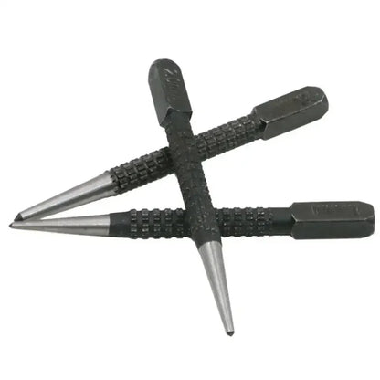3Pcs High-Carbon Steel Center Punch Non-Slip Pin Punch Set for Alloy Steel Metal Wood Drilling Essential Tool for Craftsmen