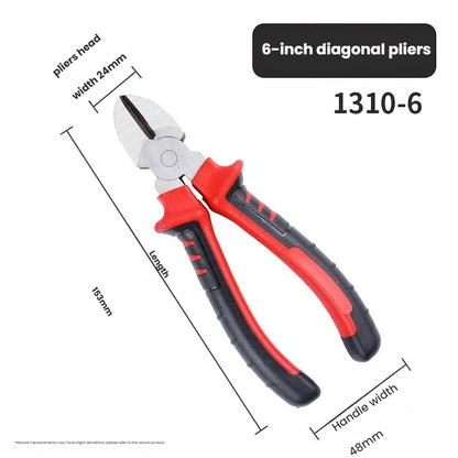 6 Inch 8 Inch Pliers Set, Needle Nose Pliers, Diagonal Cutting Pliers, Wire Cutters, Multifunctional Hand Tools for Electrician