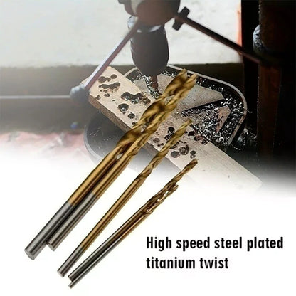 100/50pcs Titanium Coated HSS High Speed Steel Drill Bit Set Tool