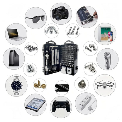 115-in-1 Precision Screwdriver Sets, Professional Repair Tool Kit for Electronics, Phone, Watch, Automotive Maintenance