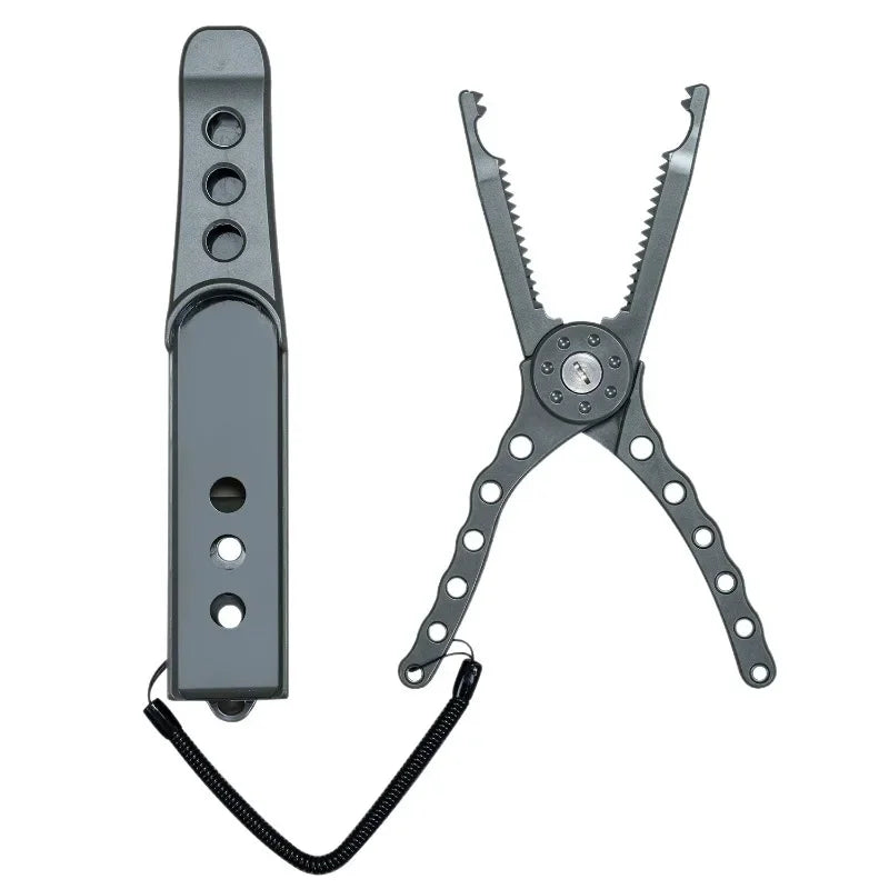 High-Index Plastic Fishing Pliers with Grip & Hook Removal Tool, Durable Catfish Gripper with Non-Slip Handle and Lanyard