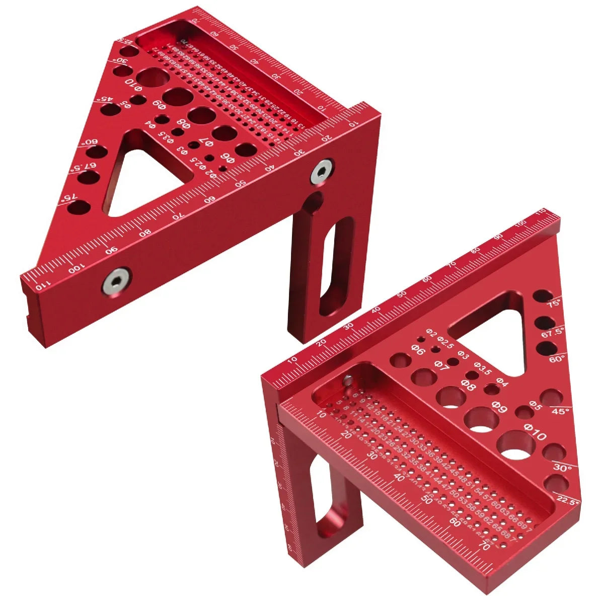 Carpenter Square - Multi-angle Set Square Precision T-square Aluminum Scribing Ruler for Woodworking, Construction and Engineers