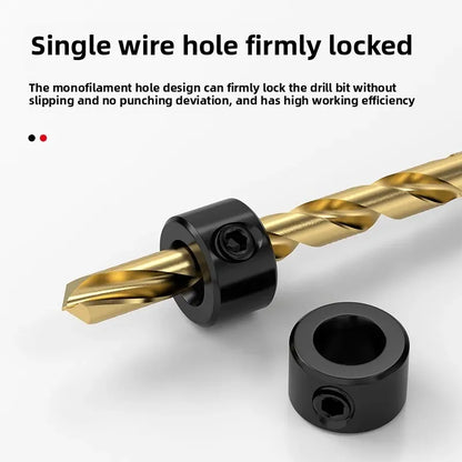 Drill Stoper Collar Set Stop Bit Ring Shaft Limit Metric Lock Steel Press Depth Ajustable Positioner Hole Guide Woodwork Tools