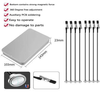 Multi functional universal clamp crocodile clamp arm PCB circuit board soldering fixture magnetic suction auxiliary bracket