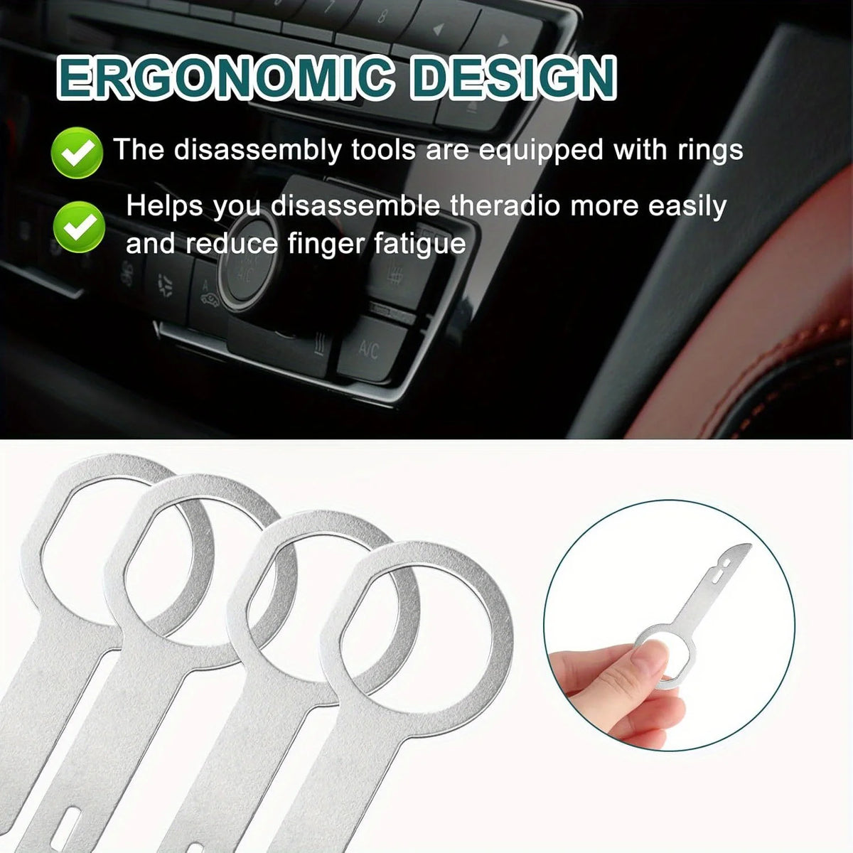 4Pcs Radio Stereo Removal Extractor Key Release Pin Head Unit Audio Install Tool For Volkswagen Audi Mercedes Benz BMW Car Parts