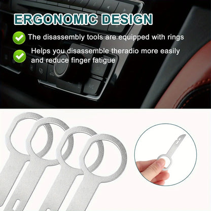 4Pcs Radio Stereo Removal Extractor Key Release Pin Head Unit Audio Install Tool For Volkswagen Audi Mercedes Benz BMW Car Parts