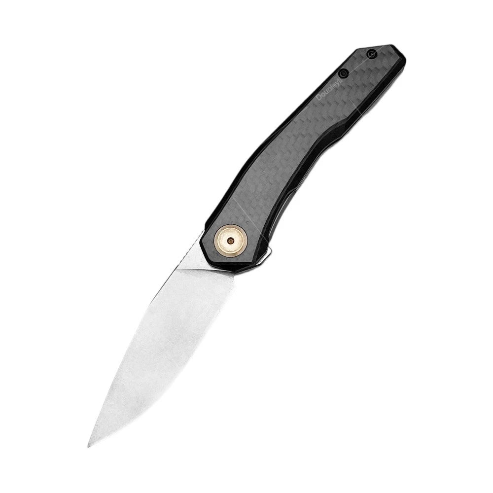 With Clip ZT 0545 Carbon Fiber Handle D2 Steel Folding Pocket Knife EDC Tools Gift for Men Compact Utility Knife Camping Barbecuing Meat Cutting Knife