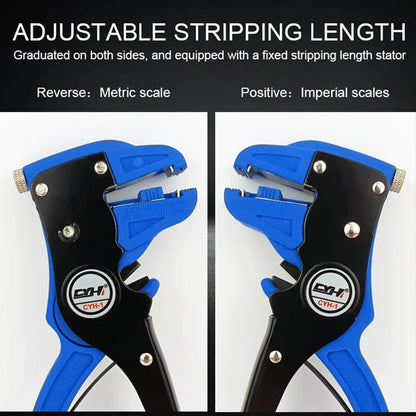 Bomurph Automatic Wire Stripper and Cutter, 2 in 1 Adjustable Electrical Cable Wire Stripping Tool Eagle Nose Pliers