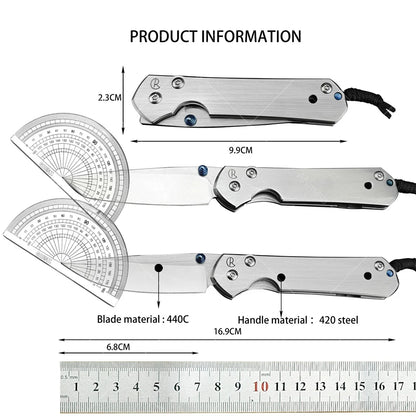 Chris Reeves Folding Knife, Outdoor Multifunctional Knife, Folding Knife Made of High Hardness Stainless Steel Knives Tool