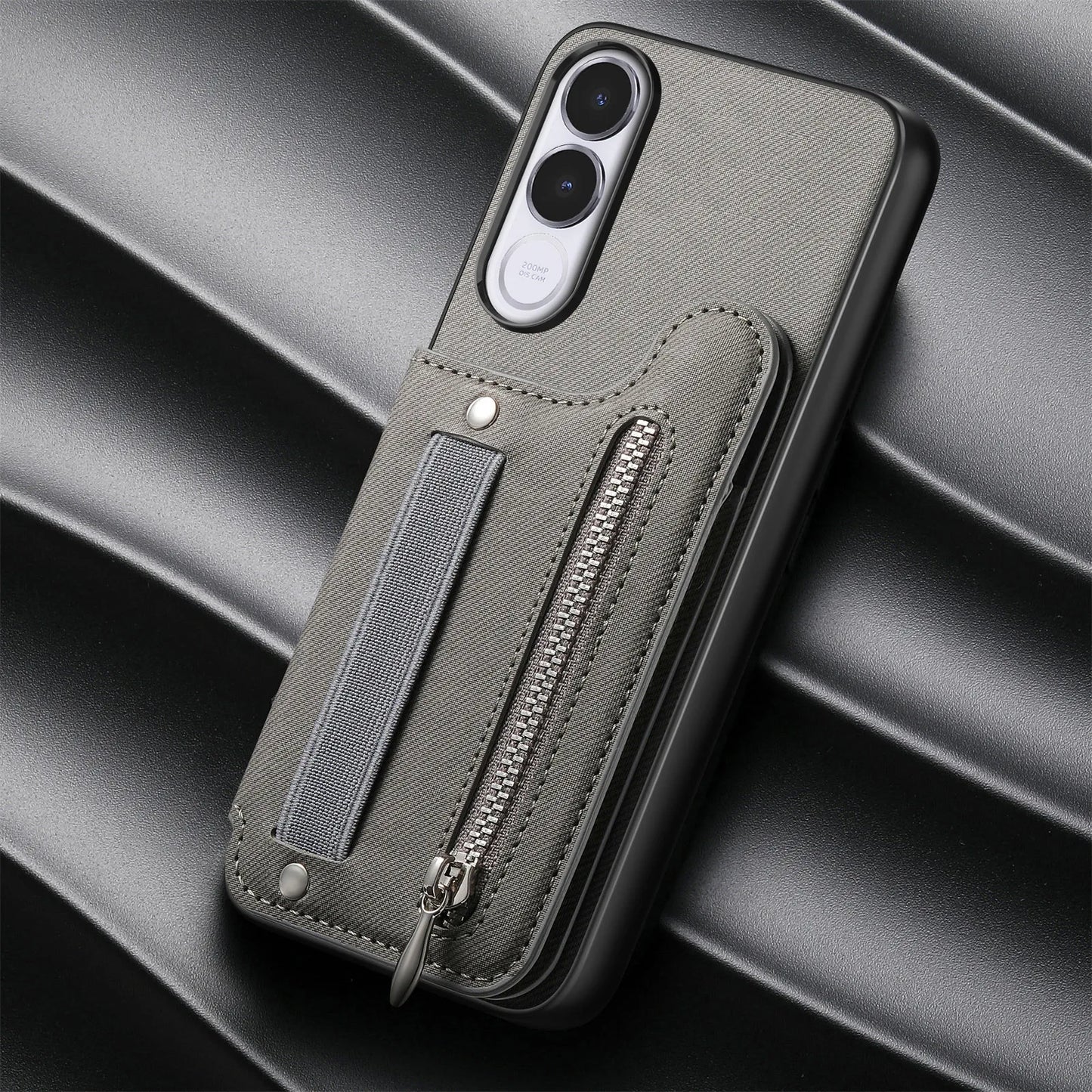 Flip Wallet Card Cover For Vivo V70 FE Leather Elasticity Wristband Magnetic Shockproof Case For Vivo V70FE Stand Phone Shell