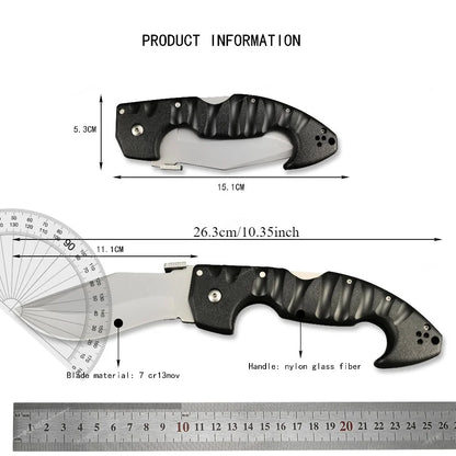 High Hardness Folding Knife Lightweight and Compact Hiking Outdoor Camping Equipment EDC Practical Cutting Knife Gift for Men