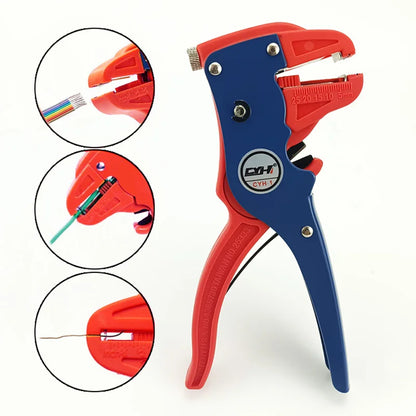 Bomurph Automatic Wire Stripper and Cutter, 2 in 1 Adjustable Electrical Cable Wire Stripping Tool Eagle Nose Pliers