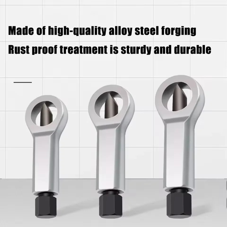 9-27mm Rusty Nut Separation Wrench Damaged Screw Nut Splitter Spanner Manual Remove Cutter Steel Portable Hex Extractor Tools