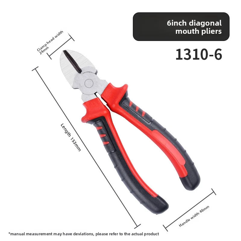 4 Types Pliers Set, Sprue Cutter Needle Nose Diagonal Cutter Combination Pliers for Wire Cutting Twisting Gripping DIY Repair