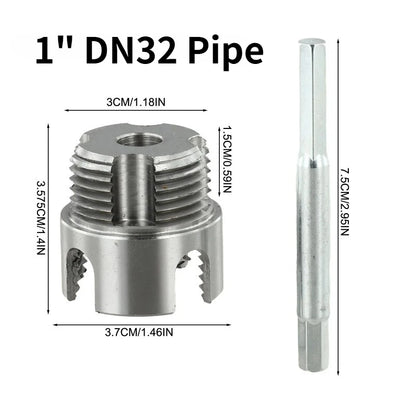 1Pc Pipe Thread Cutting Tool Integrated Internal & External Pipe Threading Tool Electric Drill Compatible PVC Pipe Threader Kit