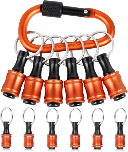 12PCS Bit Holders 1/4 Socket,Screwdriver Bit Holder for Impact Driver Drill Bit Keychain Extension Bar Quick Release Easy Change