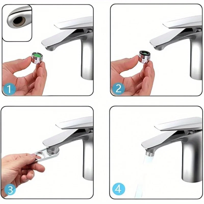 2 In 1 Faucet Aerator Wrench Water Flows Adjusting Faucet Bubbler Wrench Plumber Home Bathrooms Faucets Maintaining Tools